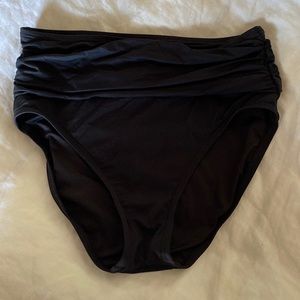 Carmen Marc Valvo black size small swim bottoms hi go waist tummy control